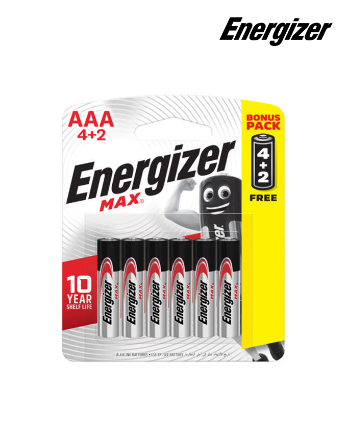 Energizer Max AAA 4 Plus 2