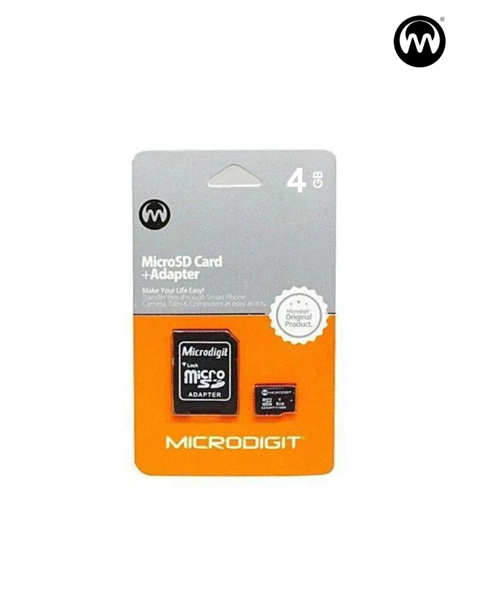 Microdigit MicroSD Card + Adapter 4GB