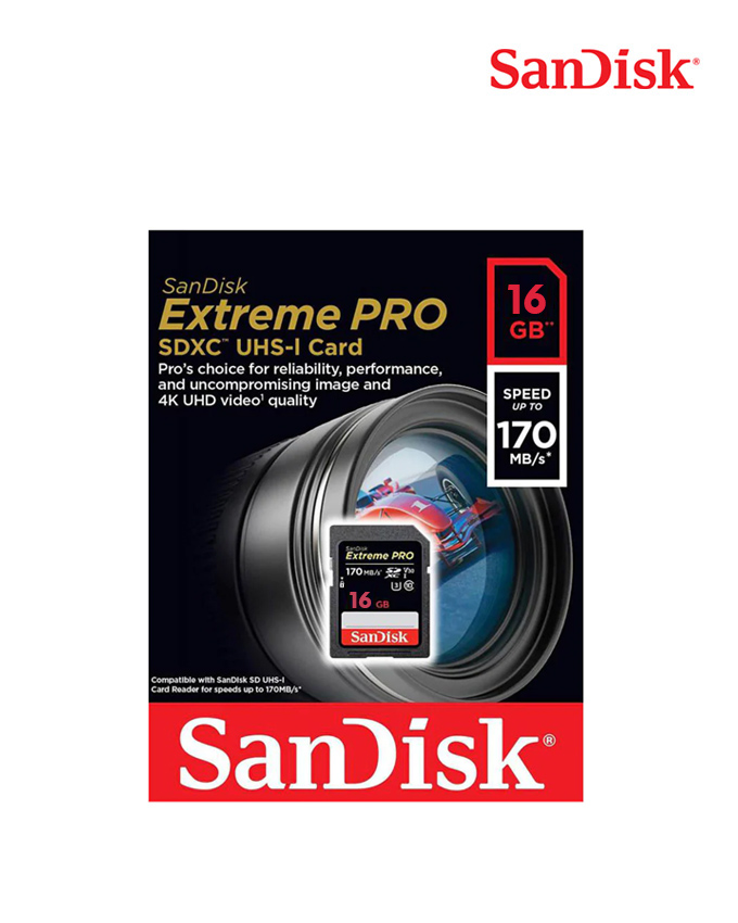 Sandisk 16GB Extreme Pro SDHC UHS-I